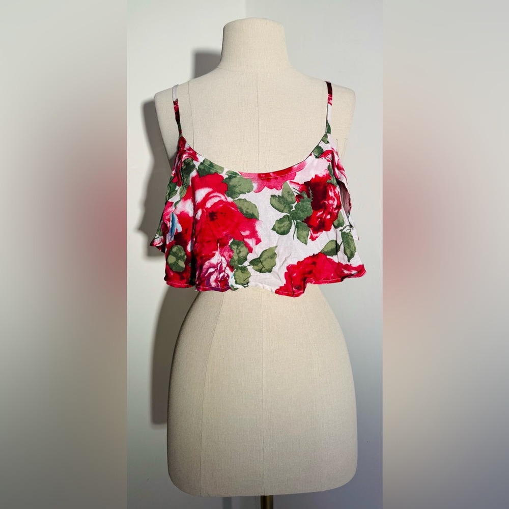 Women's Flower Print Spaghetti Strap Top Sleeveless